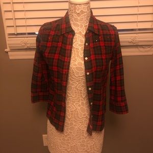 Victoria’s Secret PINK Flannel w/ rhinestones